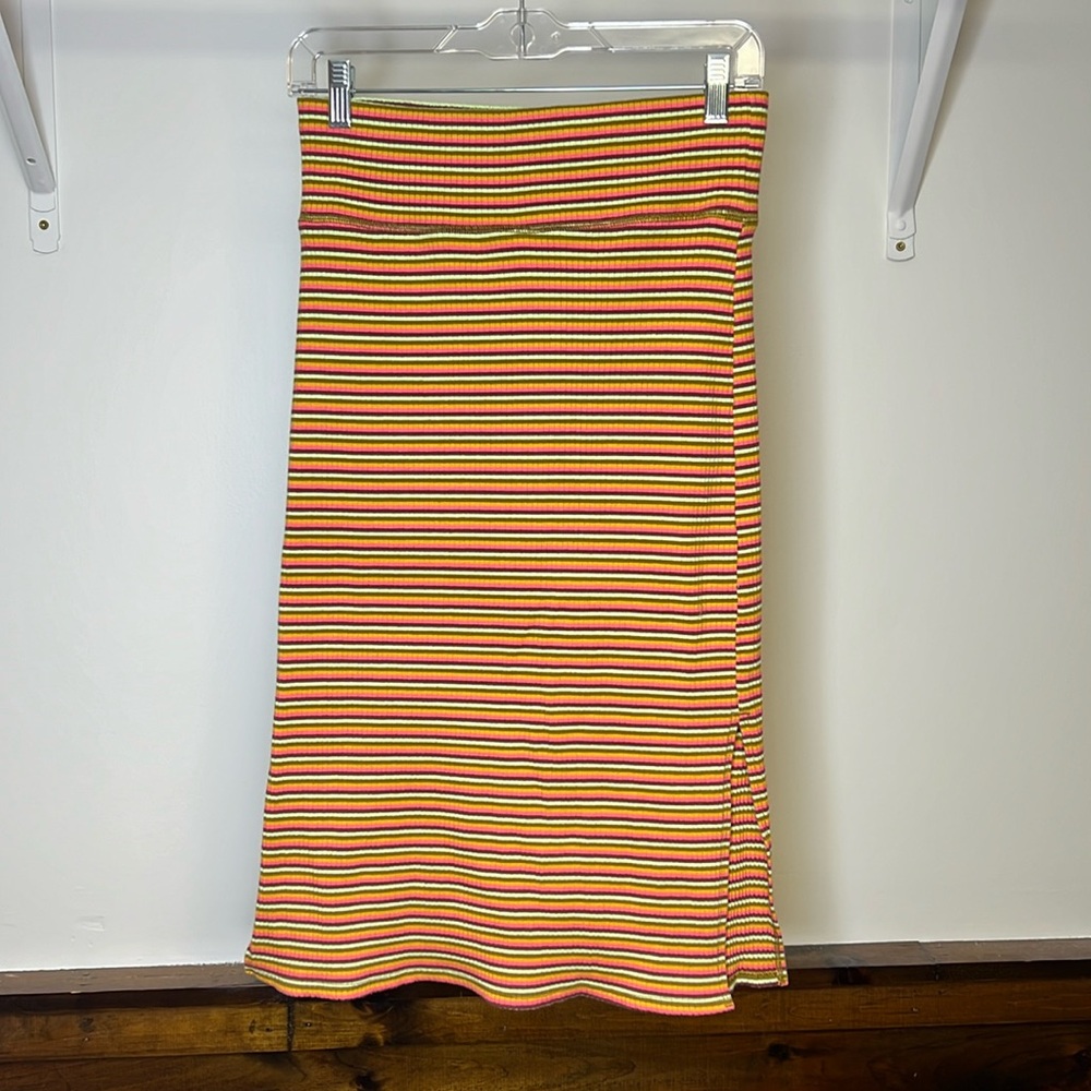 Aerie Multicolored Ribbed‎ Bodycon Skirt- M